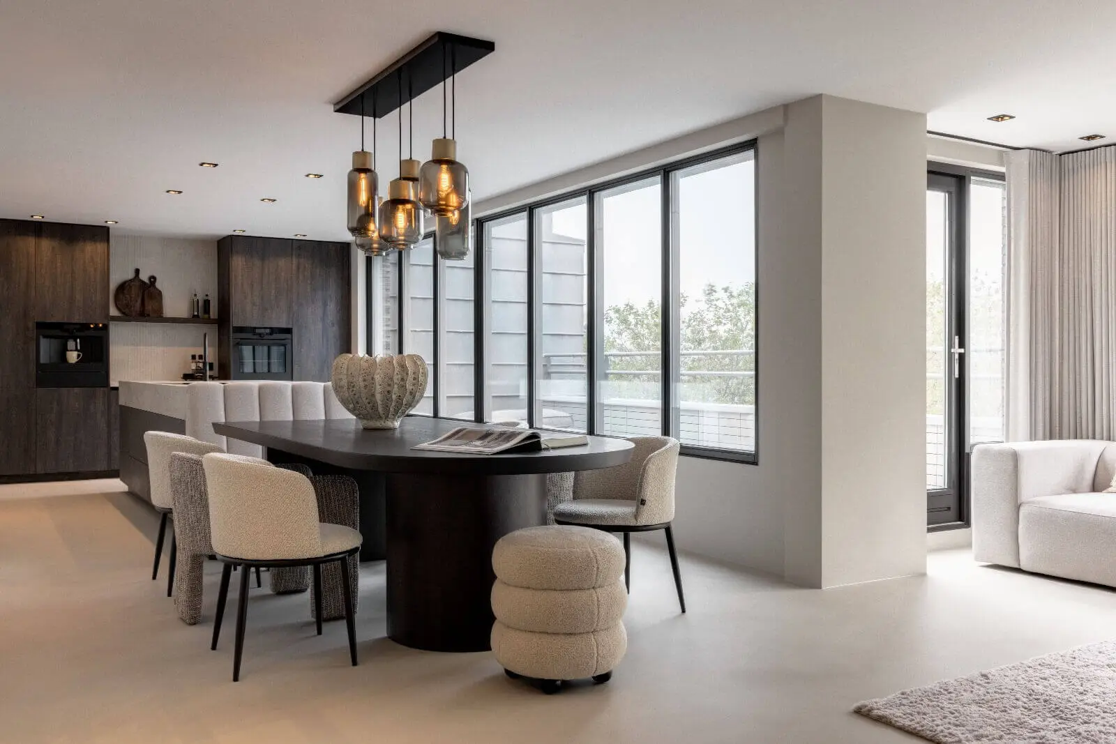 Massief eiken Deens ovaal