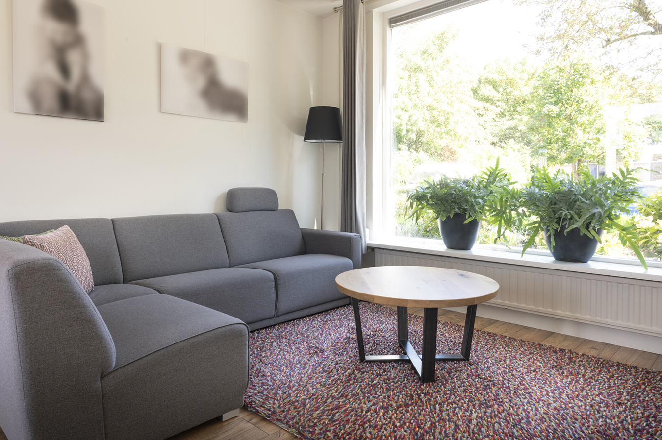 Ronde massief eiken salontafel