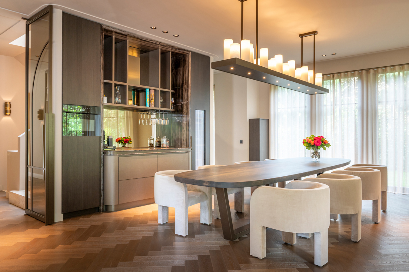 Deens ovale eiken + stalen pim onderstel