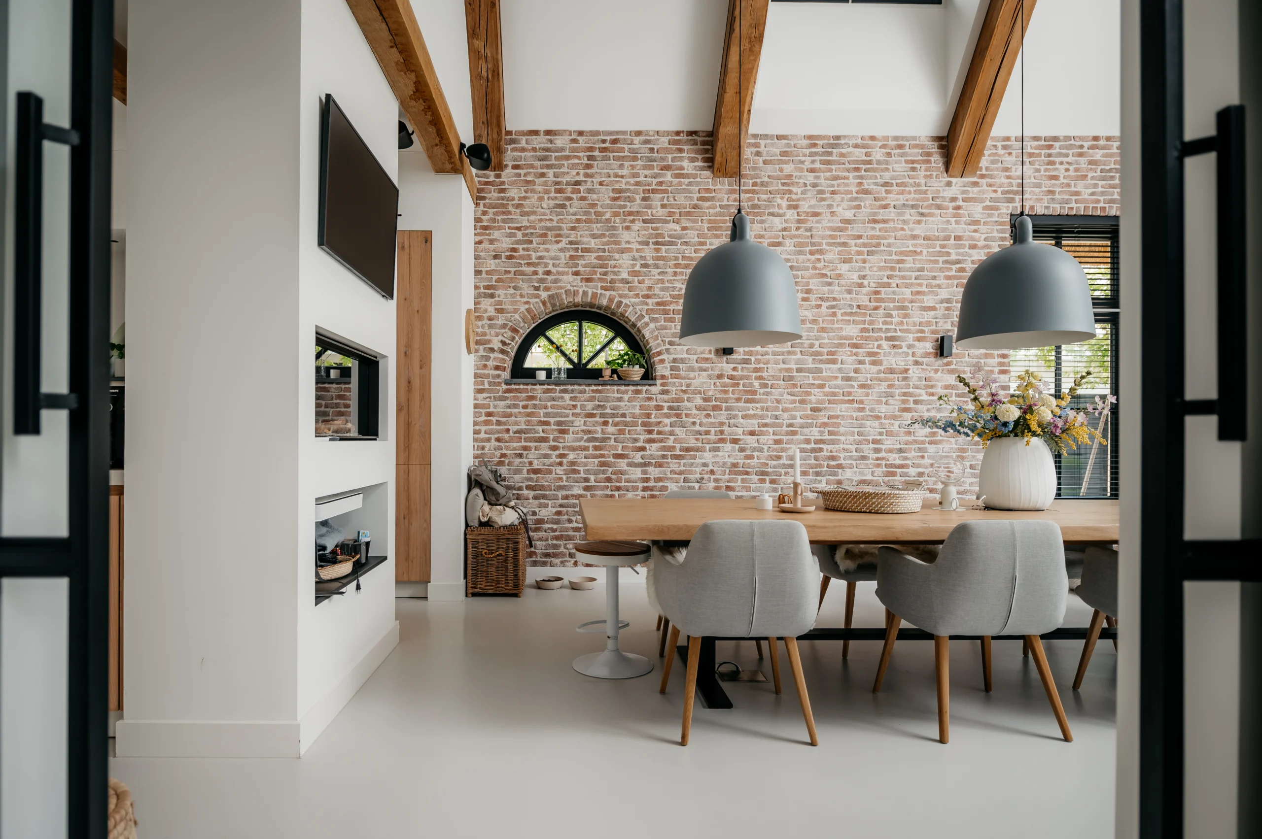 Eiken boomstamtafel 400 cm