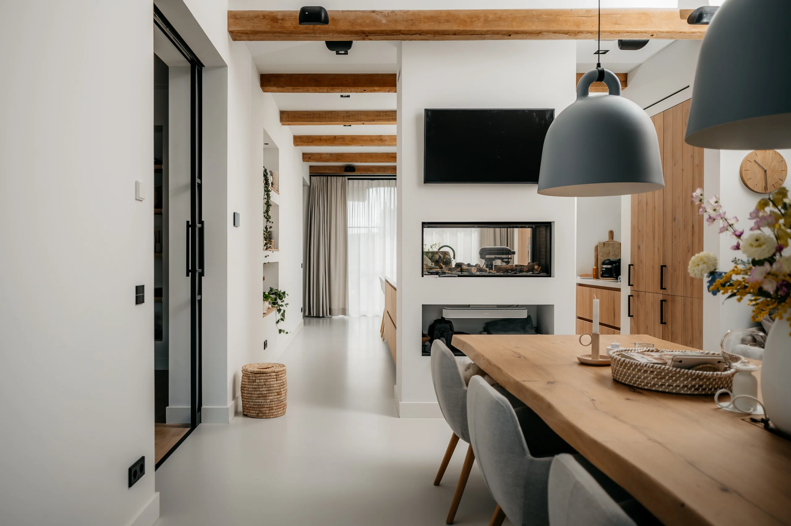 Eiken boomstamtafel 400 cm