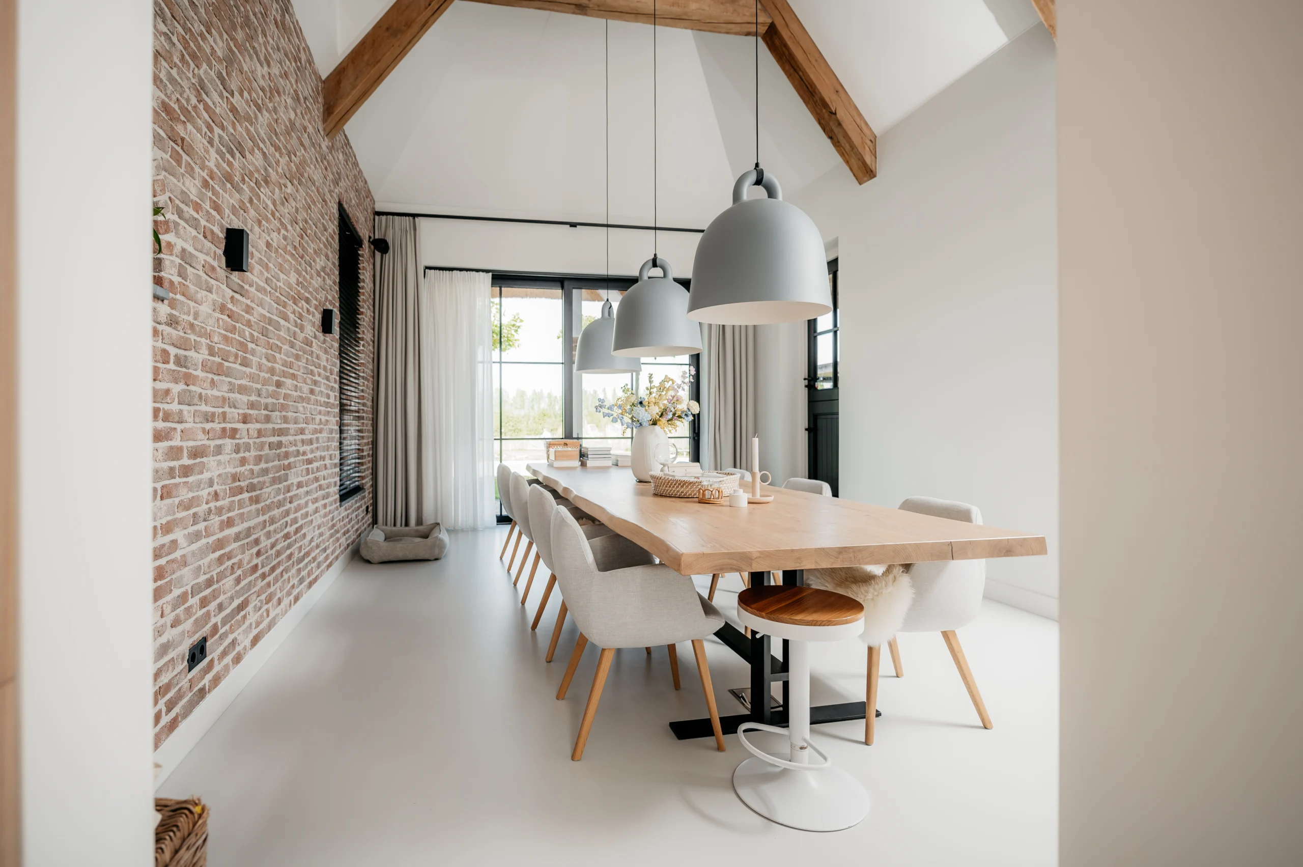 Eiken boomstamtafel 400 cm