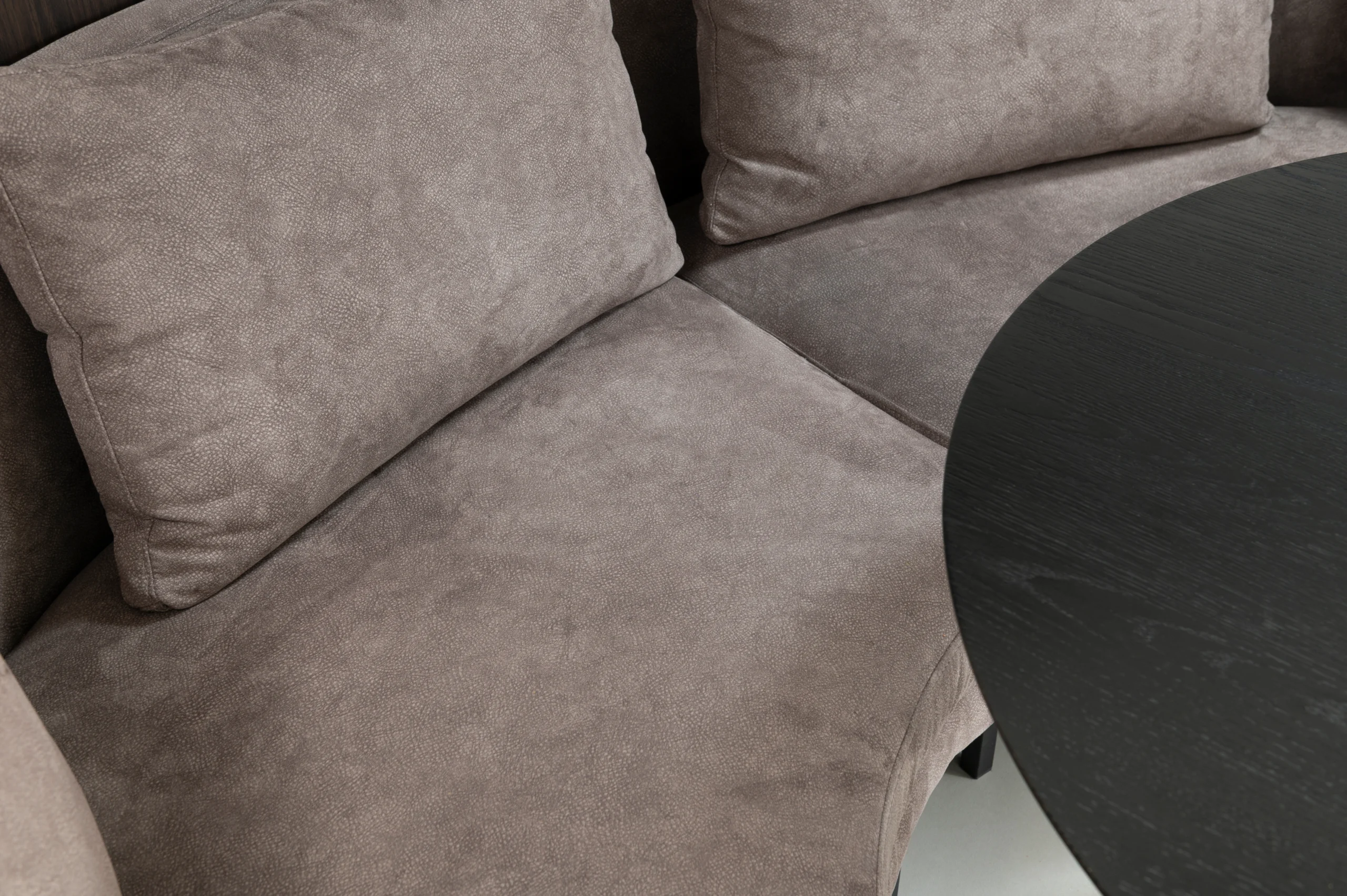 Ronde Zilt eetkamerbank