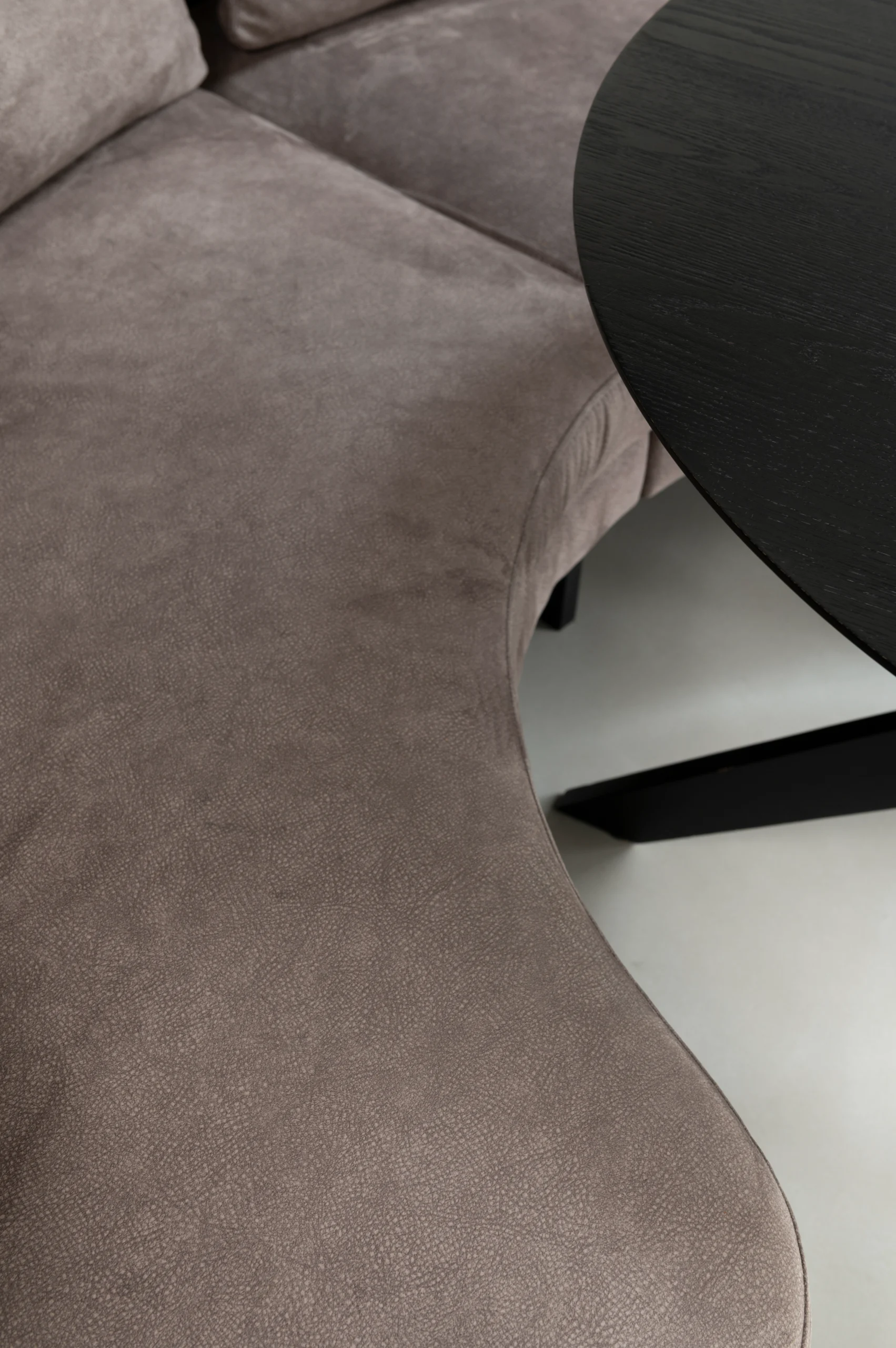 Ronde Zilt eetkamerbank