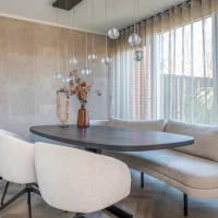 Eiken Deens ovale tafel 'Ton'
