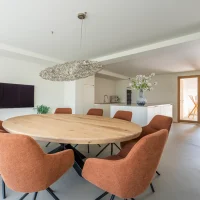 Massief Eiken Deens ovale tafel - Kruispoot