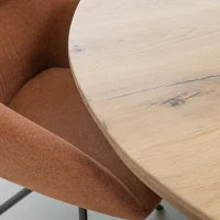 Massief Eiken Deens ovale tafel - Kruispoot