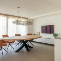 Massief Eiken Deens ovale tafel - Kruispoot