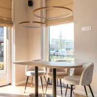 Massief eiken organische tafel